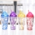 450ml Cool Summer Ice Glass Straw Plastic Ice Cream Cover Sequin Water Cup Refrigeration Crushed Ice Cup Self-Produced and Self-Sold