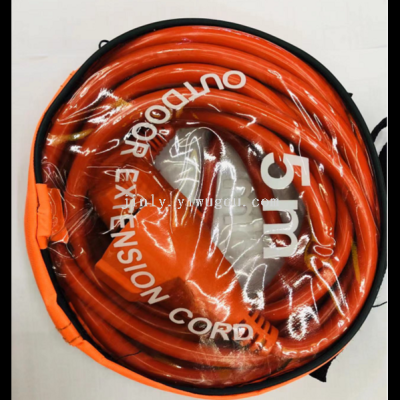 European-Style Battery Clip round Plug 5 M 10 M Copper-Clad Aluminum Orange round Bag Auto Protection Supplies Hardware Tools
