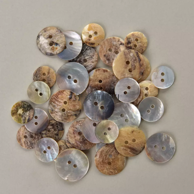 Pearl Shell Button 2 Holes Shirt Button Sewing Craft DIY Mother of Pearl Shell Button Vintage Shell Button