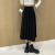 Women's Coffee Pleated Skirt with Shirt, Autumn and Winter High Waist A- line Skirt Mid-Length Skirt, 2022 New