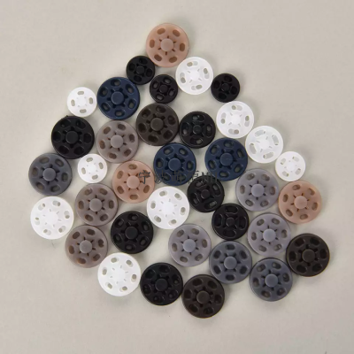 Plastic Invisible Snap Button Plastic Snap Fastener Invisible Sewing On Snap Button Kit Fastener for Clothing Shirt