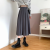 Women's Coffee Pleated Skirt with Shirt, Autumn and Winter High Waist A- line Skirt Mid-Length Skirt, 2022 New