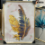 Frosted Painting Frosted Handmade Gilding Line Mural Nordic Abstract Animal Beauty Fresh Feather Leaf Decorative Painting