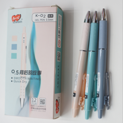 Three Colors 0.5mm Bullet Press Gel Pen