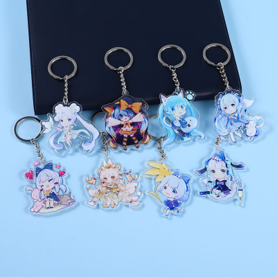 Transparent Acrylic Key Ring Stall Key Pendants Creative Key Chain Personalized Anime Peripheral Pendant Wholesale