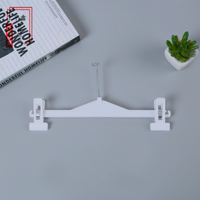 White Anti-Slip Trousers Rack Plastic Trousers Clip Invisible Hanger Wholesale Clothing Store Trousers Hanger Trouser Clips Shelf with Clip Skirt Clip