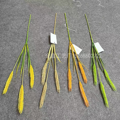 Simulation of dry rice ear bouquet pastoral 7-fork wheat rice ear shopping mall home decoration fake rice ear wheat ear