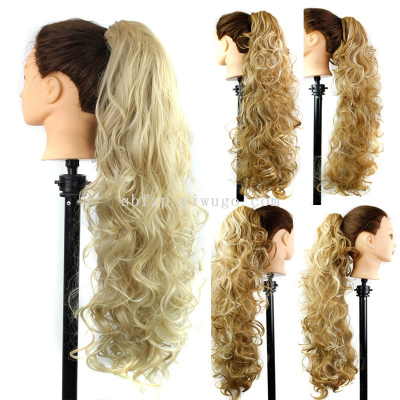 Wig Ponytail Grip Ponytail Long Curly Hair Tiger Card Clip Ponytail Braid