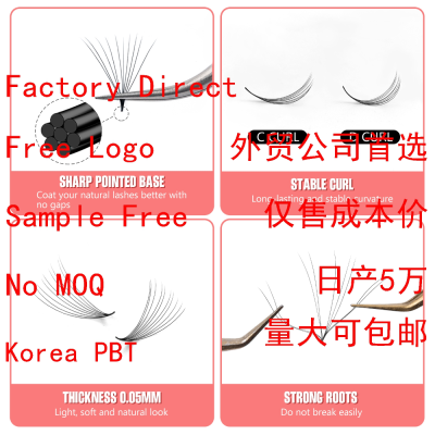 Thin Pointy Base Russian Volume Eyelash Extensions Supplies