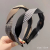 Grid hair hoop female nettle hair hoop braided wide-brimmed simple hair clip high-grade hair card houndstooth grid hair 