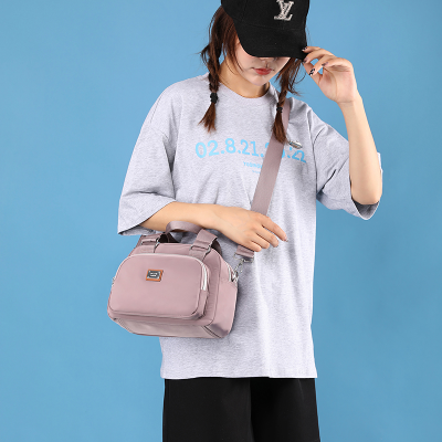  Women's All-Match Casual Handbags Shoulder Bag Crossbody Nylon Cloth Bag Multi-Pocket Solid Color Portable Women's Bag