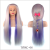Color Head Wig Mannequin Head Highlight Mock Wig Wig Mannequin Head Braided Hair Updo Model Head Rainbow Head Mannequin Head