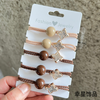 Good-looking Thread Rubber Band New Bun Ponytail Hair String High Elastic Large Dignified Rhinestone Hair Rope Hair Accessories