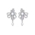 Sweet Zircon Bowknot Water Drop Sterling Silver Needle Earrings for Women New Simple Fashion Ins Versatile Earrings