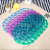 New Factory Direct Sales Oval Shell Bathroom Non-Slip Mat Transparent Solid Color Printing Environmentally Friendly Silicone Massage Foot Mat