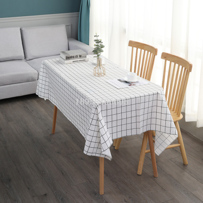 Factory Wholesale Nordic Style Plaid Home Decoration Tablecloth Waterproof and Oil-Proof Disposable Tableclothes PEVA