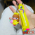 New Cute Cartoon Keychain Peach Girl Little Doll PVC Lovely Bag Hanging Ornament Couple Small Gift