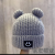 Korean Style Cartoon Bear Knitted Hat Women's Autumn and Winter Warm and Cute Smiley Face Thickened Sleeve Cap Lovers Wild Wool