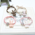 New Popular Milk Coffee Color Crystal Hair Tie Love Heart Flowers Cute and Graceful Women's Rubber Band Bear Hairtie Wholesale