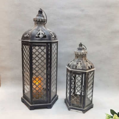 Iron Vintage Castle Moroccan Style Set 2 Wedding Home Furnishing Decoration Garden