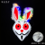 2023 Halloween Carnival Ball Party Mask Rabbit Mask Luminous Mask Feather Mask
