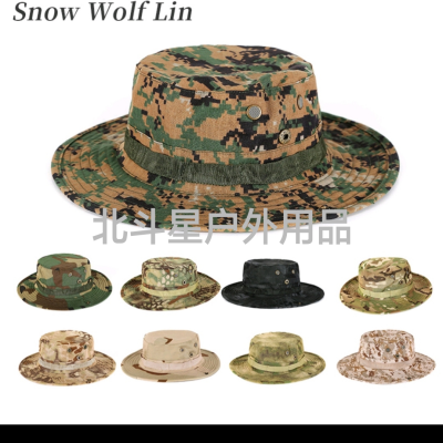 Outdoor Sports Military Training Camouflage Rounded Hat Men's Tactics Camouflage Hat Boonie Hat Bucket Hat Wholesale