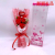 Love Rose English Wrapping Paper Bouquet Peach Heart PVC Gift Box Packaging Valentine's Day Mother's Day Holiday Gift