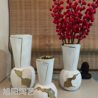 Modern Minimalist Ceramic Vase Decoration Nordic Ins Home Living Room Decoration Flower Vase Creative Showroom Vase