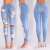   American Retro Skinny Jeans Women's New 2022 High Waist Design Brown Straight High Street Pants Ins Fashion