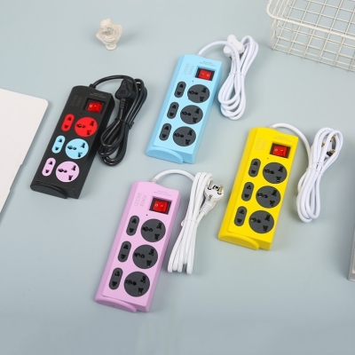 Foreign Trade USB Socket Power Strip Color USB Socket with Switch Africa Ghana Iraq Middle East