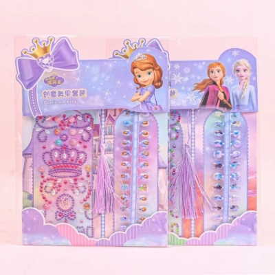 YM-MJ Creative Manicure Set Officially Authorized Children's Cartoon Combination Stickers Series Factory Direct Sales