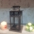 Storm Lantern Candlestick Iron Frosted Black Garden Home Wedding Decoration