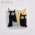 2022 Warm and Soft Autumn and Winter New Arrival New Moon Cat Brothers Cushion Half Velvet Material 45*45