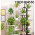 Flower Rack Multi-Layer Indoor off-Price Household Balcony Decoration Shelf Iron Living Room Space-Saving Flowerpot Floor-Standing Green Radish