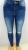   Denim Women's Pants Craft Foreign Trade High Quality Italian Series Slimming onger eg Mid-Waist Straight Jeans