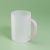 Thermal Transfer Frosted Color Handle Glass Picture Printing Coating Sublimation High Boron Heat-Resistance Glass Mug 350ml