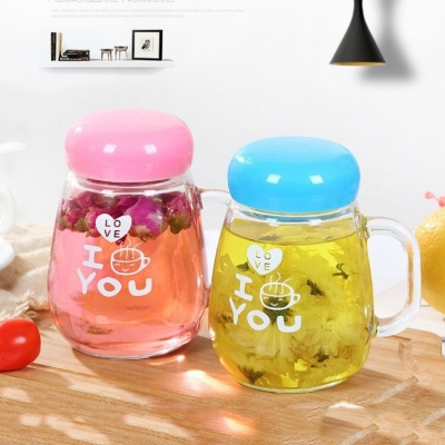 Glass Wholesale Scented Tea Cup Opening Gift Transparent and Creative Water Cup Advertising Promotion Drainage Practical Cup