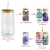 Glass New Blank Sublimation Double Glass Cans Lid Straw Double Wall Beer Glass Drink Cup H