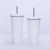 Cross-Border Ins Stainless Steel Cup with Straw Vacuum Coffee Cup Double-Layer Vacuum Cup Car Water Cup Spot Delivery HTTP