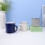 Thick Color Enamelled Cup Enamel Mug Iron Water Cup Hot Pot Vintage Vintage Silver Edge Enamel Mug