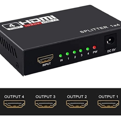 Factory Hot Sale HDMI Split Screen Device One Input and Four Output 1080P HD Video 1 Minute 4hdmi Distributor One to Four
