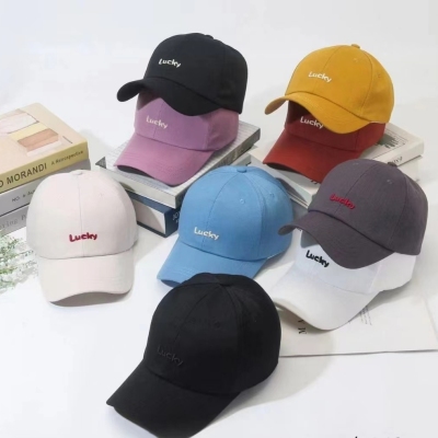 Hat Men's and Women's Korean-Style Soft Top Baseball Cap Embroidered Peaked Cap Hip Hop Hat Casual Sun Hat