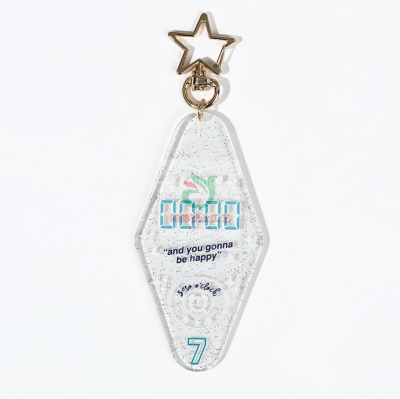 Key Chain Acrylic Key Chain Plate Laser Cross-Border E-Commerce Resin Custom UV Printing Thermal Transfer Sublimation